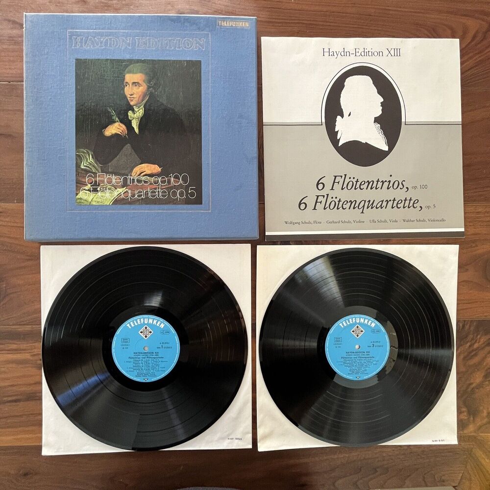 Haydn Edition XIII 6 Flötentrios Op. 100 6 Flötenquartette Op 5 2xLP Telefunken
